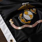USMC Black Flag 3x5 ft - Marine Corps Semper Fi Flag