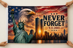 Never Forget 9/11 Tribute Flag 3x5 ft - American Remembrance Flag
