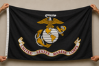 USMC Black Flag 3x5 ft - Marine Corps Semper Fi Flag
