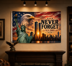 Never Forget 9/11 Tribute Flag 3x5 ft - American Remembrance Flag